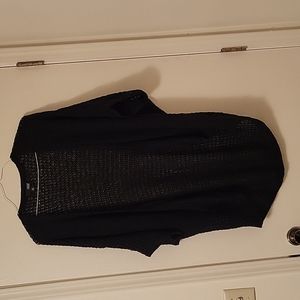 Open front cardigan. Black